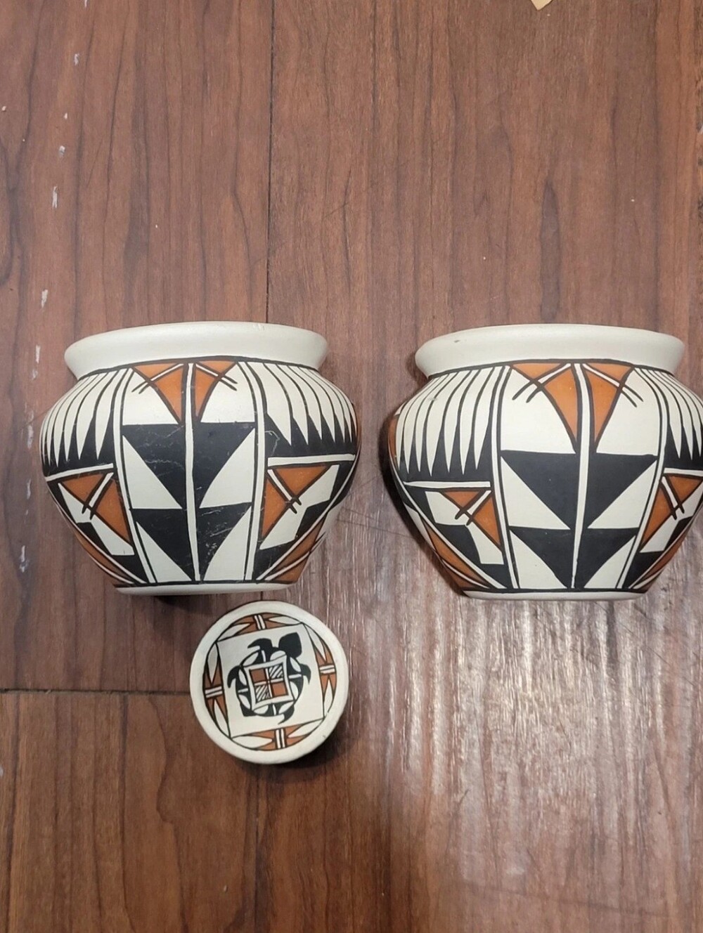 Acoma Pottery Native American Art Wall Pots - Picture 2 of 6
